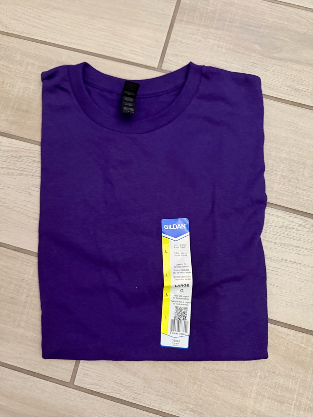 Gildan Purple Crew Neck T-Shirt size Large NWT